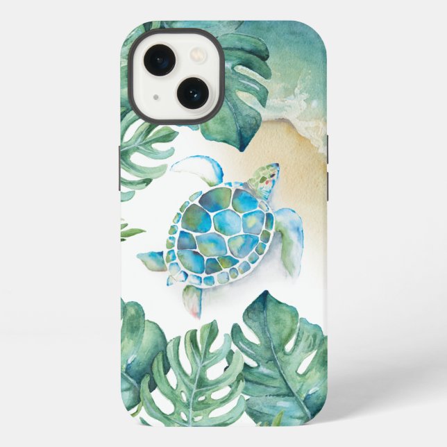 Sea Turtle Beachy Phone Case (Back)
