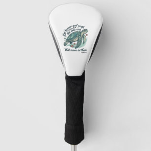 Sea Turtle Bible Verse Vintage Engraving Design_1 Golf Head Cover