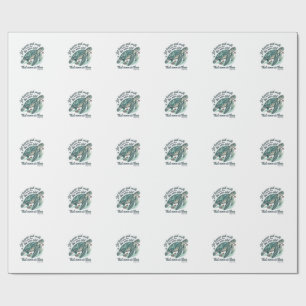 Sea Turtle Bible Verse Vintage Engraving Design_1 Wrapping Paper