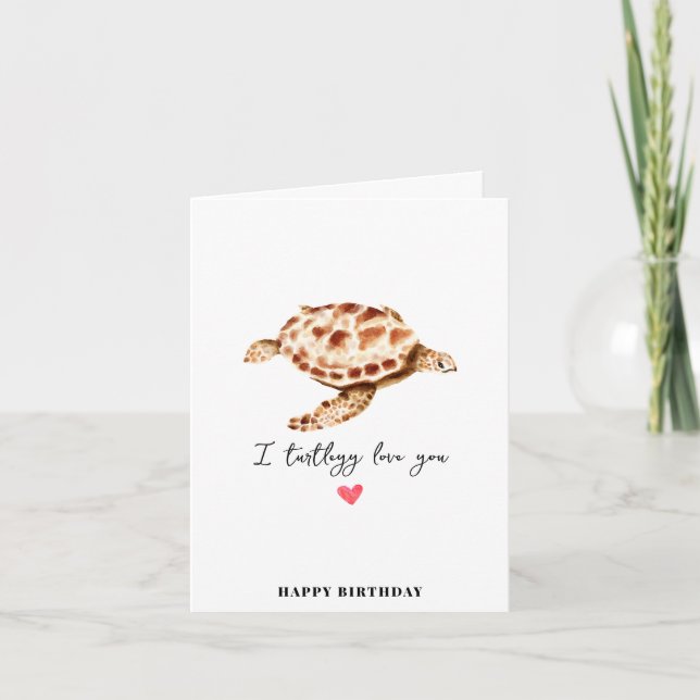 Sea Turtle Birthday Card (Front)