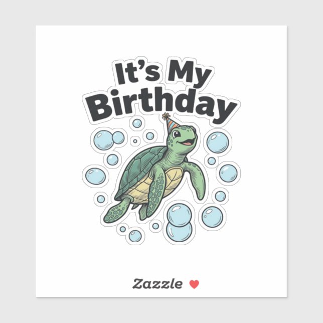 Sea Turtle Birthday Shirt Design_1 (Sheet)