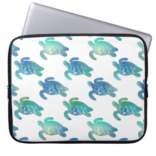 Sea Turtle Blue Green Laptop Sleeve