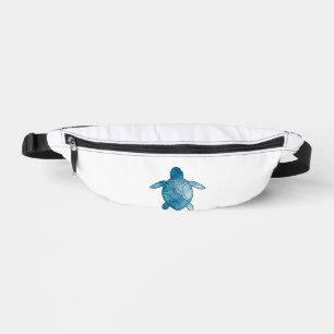 Sea Turtle blue watercolor Bum Bags