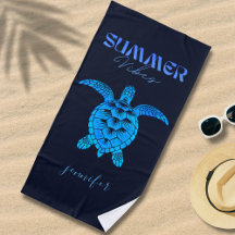 Sea Turtle Blue Watercolor Personalised