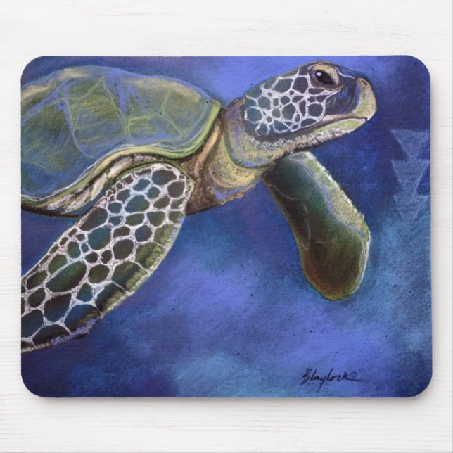 Sea Turtle Blues Mousepad (Front)