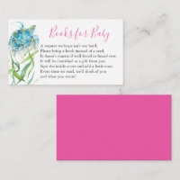 Sea Turtle Book For Baby Invitation Enclosure Card
