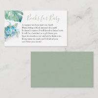Sea Turtle Book For Baby Invitation Enclosure Card