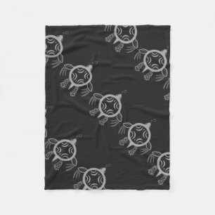 Sea Turtle Bubbles Fleece Blanket