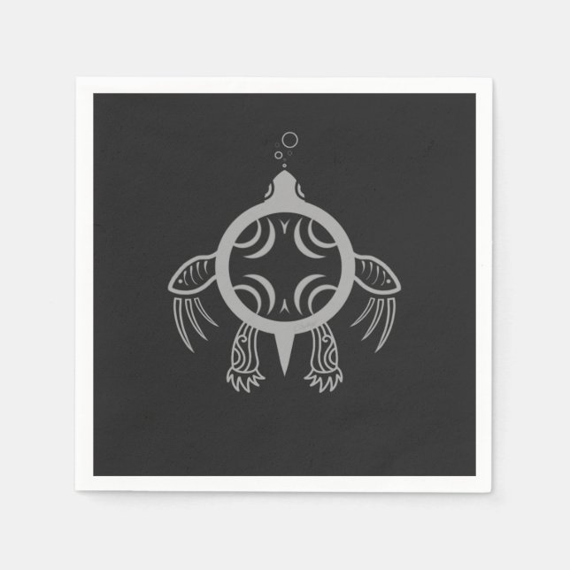 Sea Turtle Bubbles Napkin (Front)