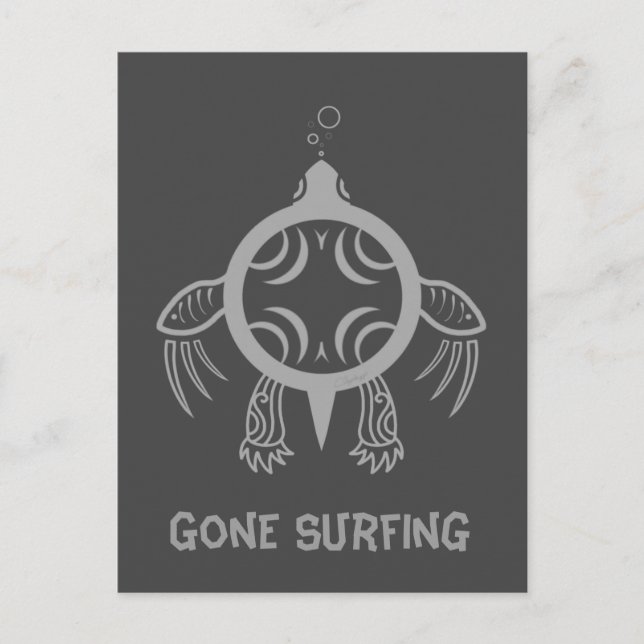 Sea Turtle Bubbles Postcard (Front)