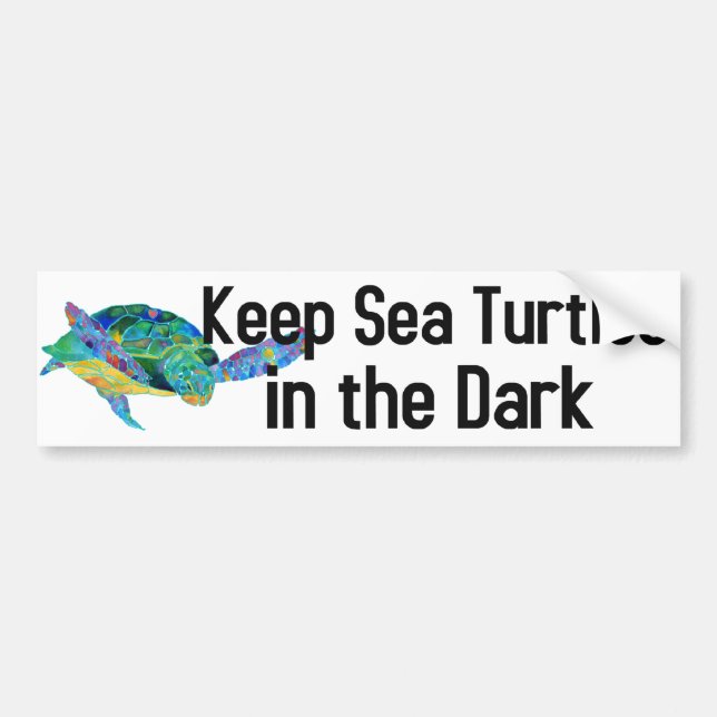 Sea Turtle Bumper Sticker (Front)