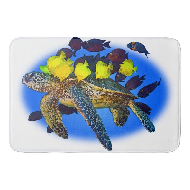 SEA TURTLE BY EKLEKTIX BATH MAT (Front)