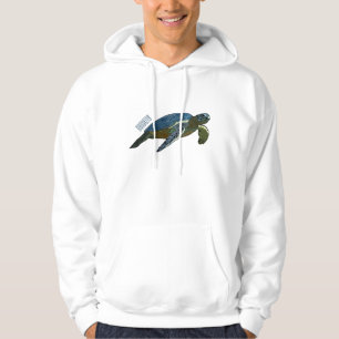 Sea turtle cartoon illustration hoodie