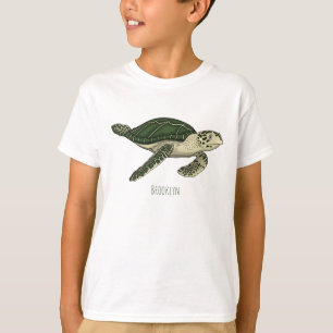 Sea turtle cartoon illustration T-Shirt