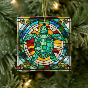 Sea Turtle Ceramic Ornament