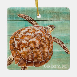 Sea Turtle  Ceramic Ornament