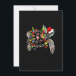 Sea Turtle Christmas Lights Funny Santa Hat Merry  Invitation<br><div class="desc">Funny christmas t shirt men,  funny xmas tshirt men,  funny Christmas gift shirt kids,  funny thanksgiving gift shirt,  thanksgiving t shirt men,  thanksgiving t-shirt women</div>