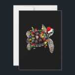 Sea Turtle Christmas Lights Funny Santa Hat Merry  Invitation<br><div class="desc">Funny christmas t shirt men,  funny xmas tshirt men,  funny Christmas gift shirt kids,  funny thanksgiving gift shirt,  thanksgiving t shirt men,  thanksgiving t-shirt women</div>
