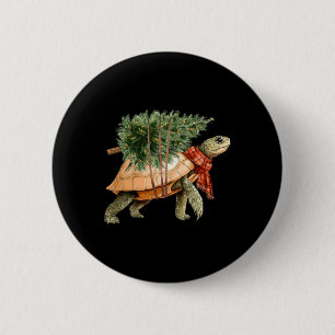 Sea Turtle Christmas Tree Turtle Beach Lover Ocean 6 Cm Round Badge
