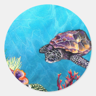 Sea Turtle Classic Round Sticker