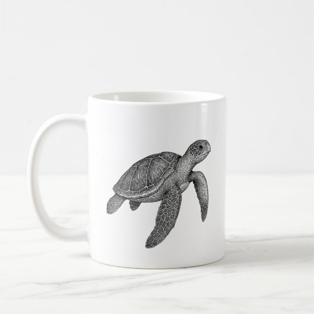 Sea Turtle Coffee Mug (Left)