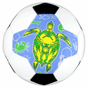 Sea Turtle Coral Reef Marine Life Symbol Football