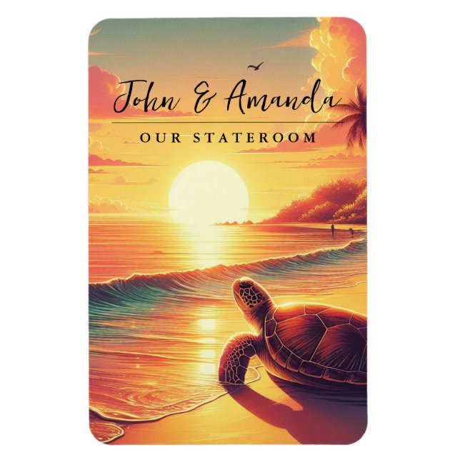 Sea Turtle Cruise Ship Stateroom Magnet (Vertical)