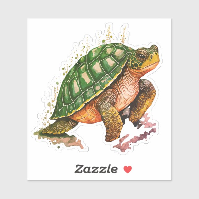Sea Turtle Custom-Cut Vinyl Sticker (Sheet)