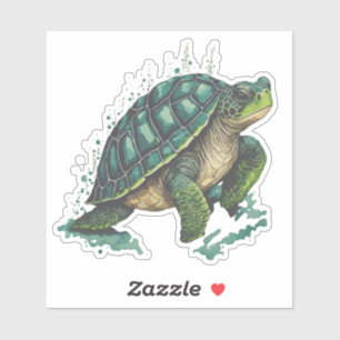Sea Turtle Custom-Cut Vinyl Sticker