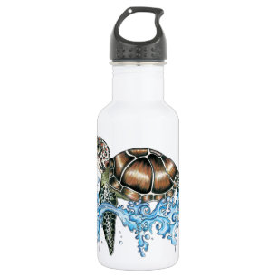 sea turtle design 532 ml water bottle