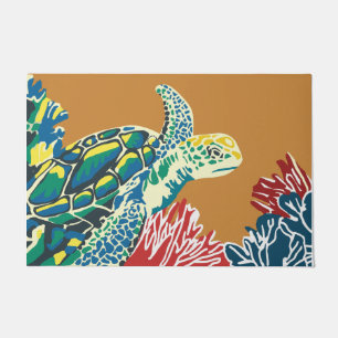 Sea Turtle Design Doormat, Animal Lovers gift Doormat