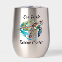 Sea Turtle Design Thermal Wine Tumbler