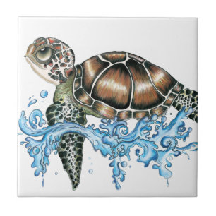 sea turtle design tile