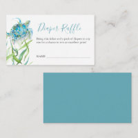 Sea Turtle Diaper Raffle Invitation Enclosure