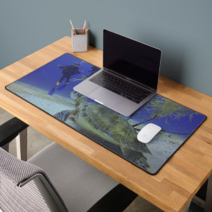 Sea Turtle Dive Desk Mat – Underwater Adventure