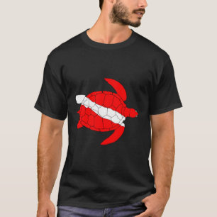 Sea Turtle Dive Flag Scuba Diving T-Shirt