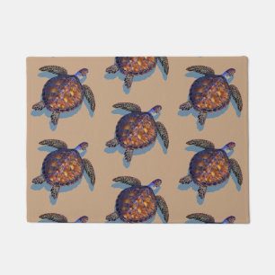 Sea turtle door mat