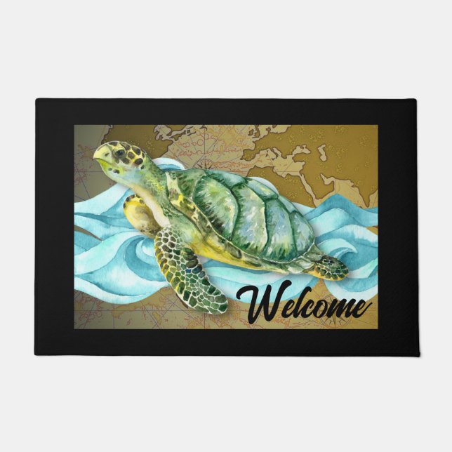 Sea Turtle Doormat (Front)