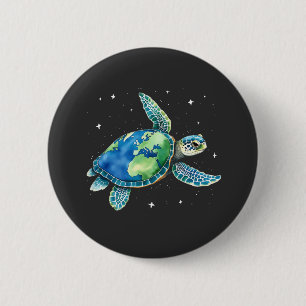 Sea Turtle Earth Day 2025 Sea Animals 6 Cm Round Badge