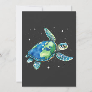 Sea Turtle Earth Day 2025 Sea Animals  Invitation