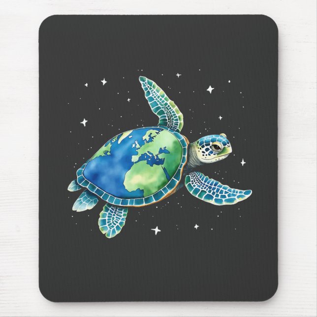 Sea Turtle Earth Day 2025 Sea Animals  Mouse Mat (Front)