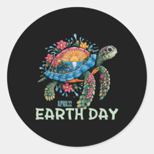 Sea Turtle Earth Day Save The Earth 1 Classic Round Sticker