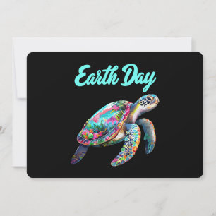 Sea Turtle Earth Day Save The Earth Invitation