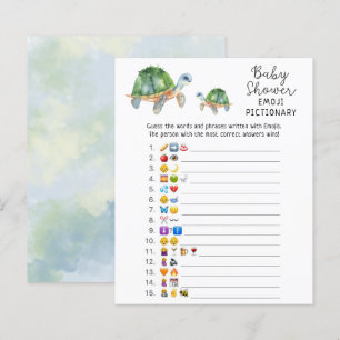 Sea Turtle - Emoji picture game baby shower
