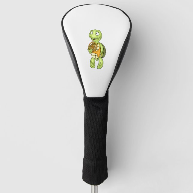 Sea Turtle French Horn Player Kids Music Horn Golf Head Cover (Front)