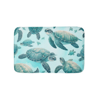 Sea Turtle Friends Bath Mat