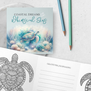 Sea Turtle Get Well Colouring Card
