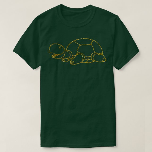 Sea Turtle Golden cute T-Shirt (Design Front)