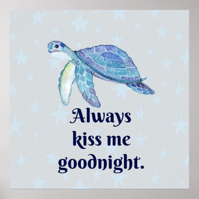 Sea Turtle Goodnight Poster (Front)