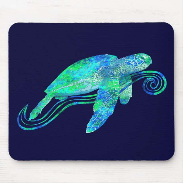Sea Turtle Graphic Mouse Mat (Front)